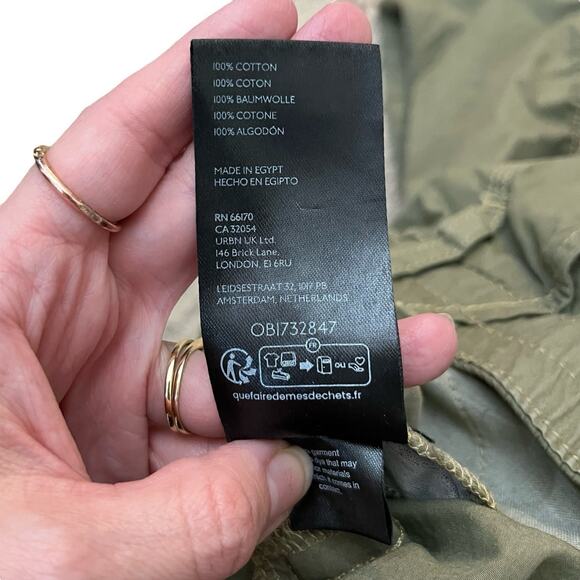 Urban Outfitters BDG Y2K Cargo Pants XS Green Straight Leg Grunge Casual Army - Picture 9 of 12